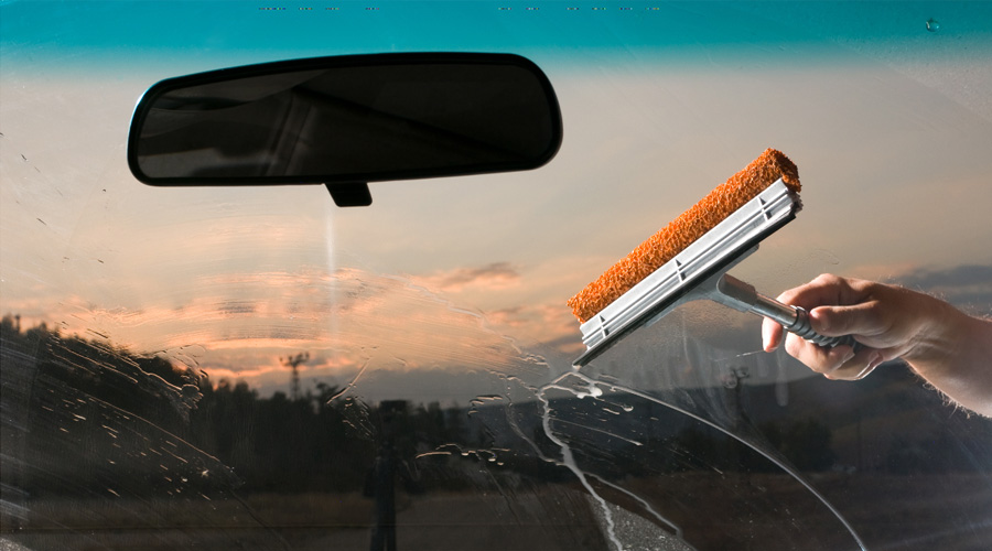 Cleaning Windshield