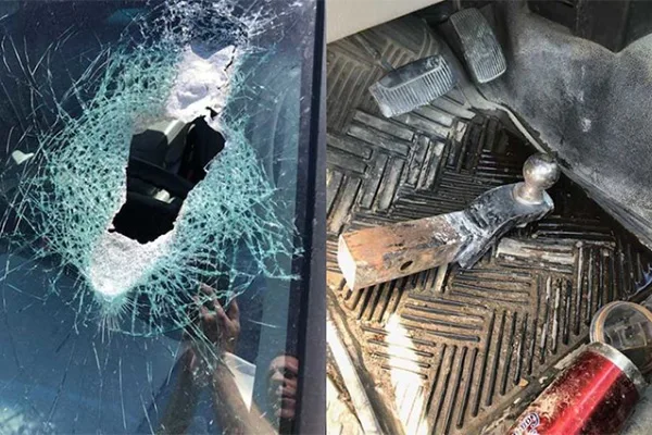 Read more about the article Trailer hitch breaks through windshield and injures passenger
